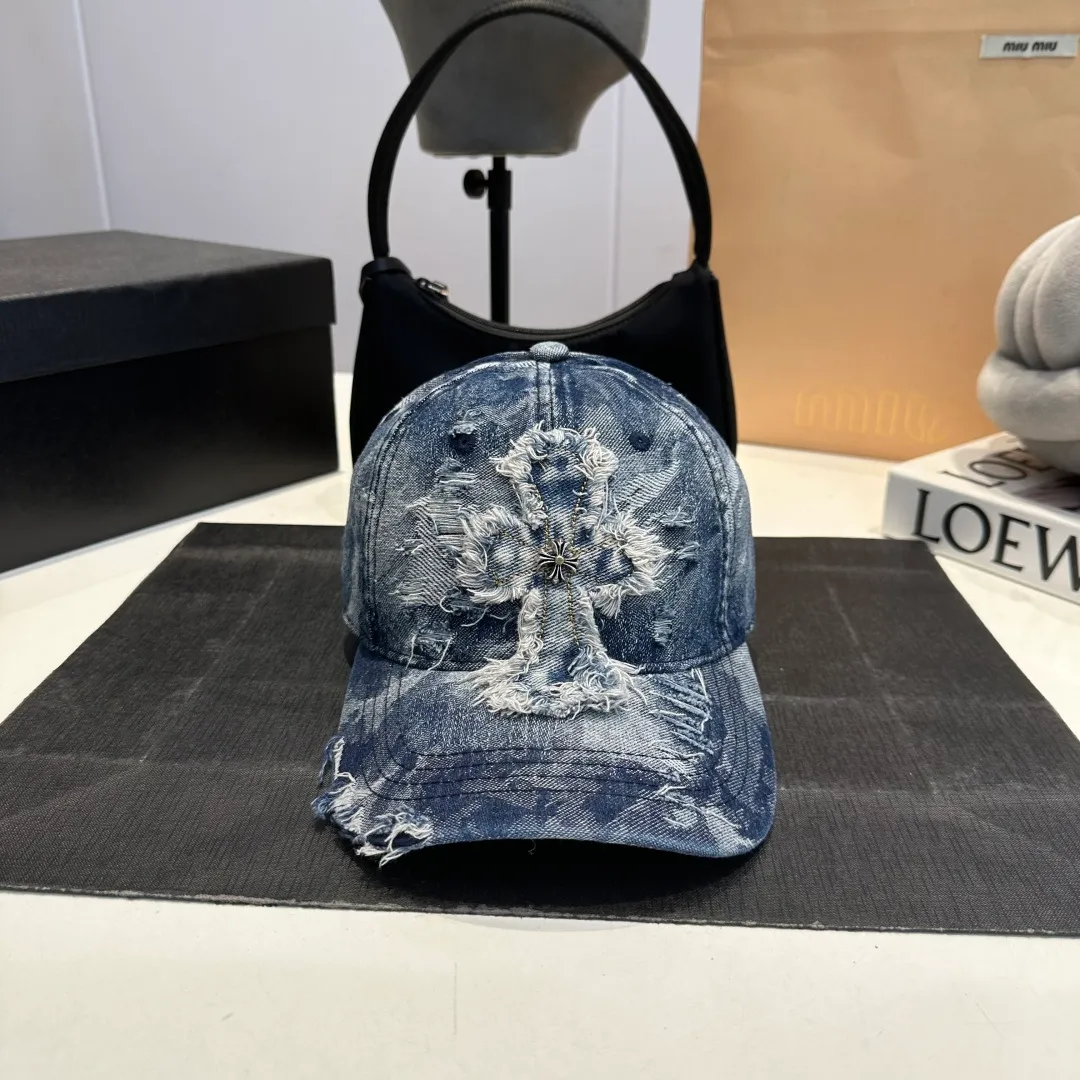 P70 Croxin's new high-quality washed denim baseball cap, high-end customized version! The same style as the internet celebrity fashion blogger! Wall crack recommended! Great quality! Head circumference 57cm